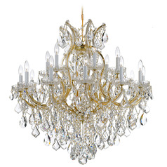 Crystorama Lighting Maria Theresa Gold Crystal Chandelier