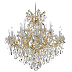 Crystorama Lighting Maria Theresa Gold Crystal Chandelier
