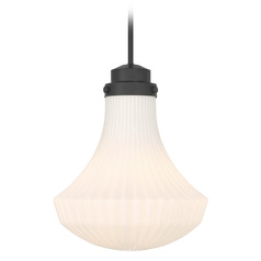 Savoy House Lighting Bartlet Matte Black Pendant Light with Bell Shade
