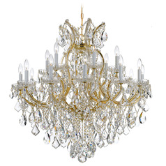 Crystorama Lighting Maria Theresa Gold Crystal Chandelier