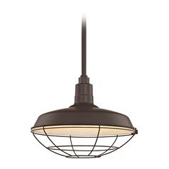 Bronze Pendant Barn Light with 16