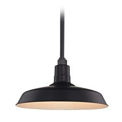 Black Pendant Barn Light with 16