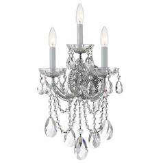 Crystorama Lighting Maria Theresa Polished Chrome Sconce