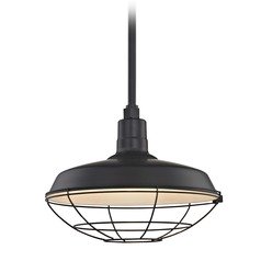 Black Pendant Barn Light with 16