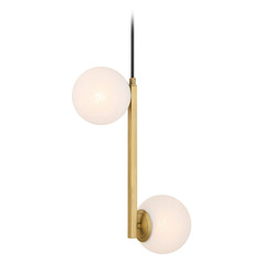 Minka Lavery Curven Legacy Brass Pendant Light with Globe Shade