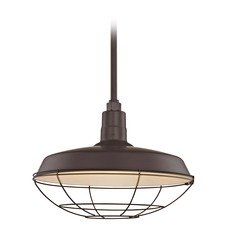 Bronze Pendant Barn Light with 18