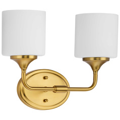 Progress Lighting Lynzie Brushed Gold Bathroom Light