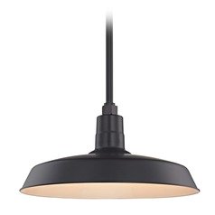 Black Pendant Barn Light with 18