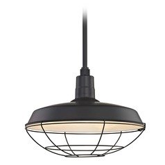 Black Pendant Barn Light with 18