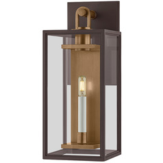 Troy Lighting Arnold Patina Brass & Textured Bronze LED Outdoor Wall Light