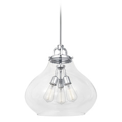 Matteo Lighting Dervissi Series Chrome Pendant Light with Bowl / Dome Shade