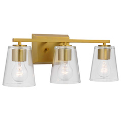 Progress Lighting Vertex Brushed Gold Bathroom Light