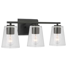Progress Lighting Vertex Matte Black Bathroom Light
