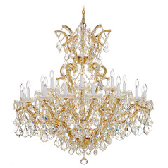 Crystorama Lighting Maria Theresa Gold Crystal Chandelier