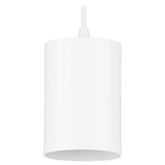 Progress Lighting 5in Cyl Rnds White Outdoor Hanging Light