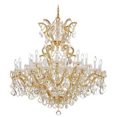 Crystorama Lighting Maria Theresa Gold Crystal Chandelier