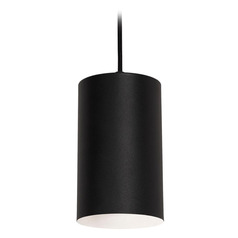 Afx Lighting Tyke Black Mini-Pendant Light with Cylindrical Shade