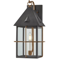 Troy Lighting Toby Patina Brass & Graphite LED Outdoor Wall Light