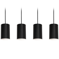 Afx Lighting Tyke Black Multi-Light Pendant with Cylindrical Shade