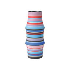 Happy 80s Large Bright Blue & Red Vase by Currey & Company