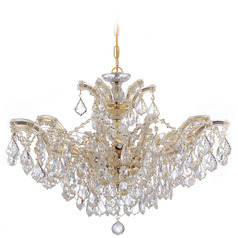 Crystorama Lighting Maria Theresa Gold Crystal Chandelier