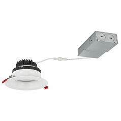 4-Inch 5CCT Switchable LED Canless 11W 24 degree Adj. Gimbal White Recessed Light