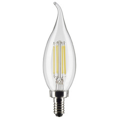 4W CA10 5000K Clear LED Light Bulbs 2-Pack by Satco Lighting