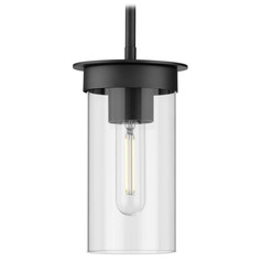 Progress Lighting Kellwyn Matte Black Mini-Pendant Light with Cylindrical Shade