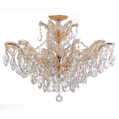 Crystorama Lighting Maria Theresa Gold Semi-Flushmount Light