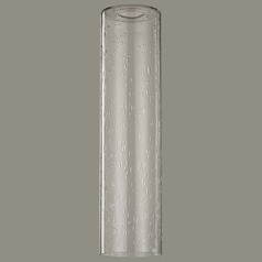 6-Inch Tall Clear Seeded Cylinder Glass Shade with 1-5/8 Fitter 