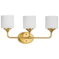 Progress Lighting Lynzie Brushed Gold Bathroom Light