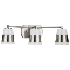 Progress Lighting Haven Brushed Nickel Bathroom Light