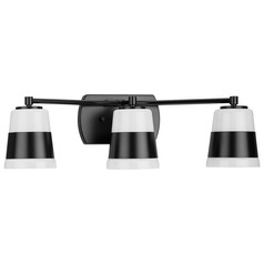 Progress Lighting Haven Matte Black Bathroom Light