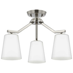 Progress Lighting Vertex Brushed Nickel Semi-Flushmount Light