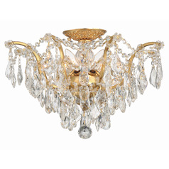 Crystorama Lighting Filmore Antique Gold Flushmount Light