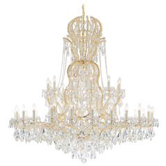 Crystorama Lighting Maria Theresa Gold Crystal Chandelier