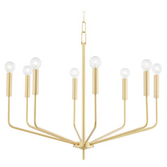 Mitzi Hudson Aged Brass 8-Light Chandelier