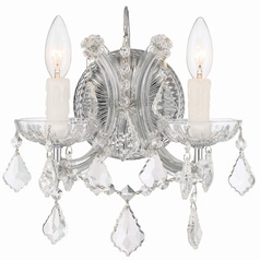 Crystorama Lighting Maria Theresa Polished Chrome Sconce
