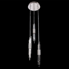 Allegri Crystal Lucca Polished Chrome LED Multi-Light Pendant