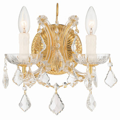 Crystorama Lighting Maria Theresa Gold Sconce