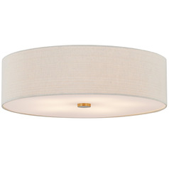 Justice Design Classic 30 Inch Drum Flush Mount Brass