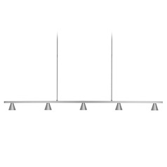 Kuzco Lighting Dune Brushed Nickel LED Island Light with Conical Shade