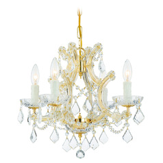 Crystorama Lighting Maria Theresa Gold Crystal Chandelier