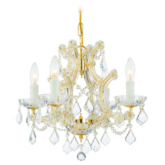 Crystorama Lighting Maria Theresa Gold Crystal Chandelier