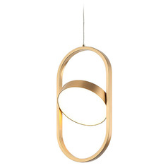 Matteo Lighting Kennedy Aged Gold Brass LED Mini-Pendant Light