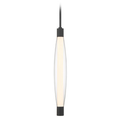 Minka Lavery Verto Dark Matte Black LED Mini-Pendant Light with Oblong Shade