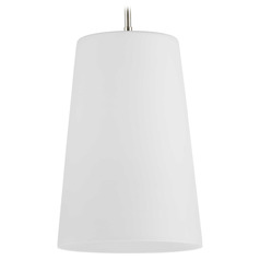 Progress Lighting Clarion Polished Nickel Pendant Light with Conical Shade