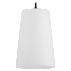 Progress Lighting Clarion Matte Black Pendant Light with Conical Shade
