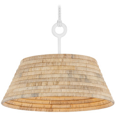 Troy Lighting Sequoia Gesso White LED Pendant Light with Empire Shade