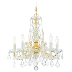 Crystorama Lighting Maria Theresa Gold Crystal Chandelier